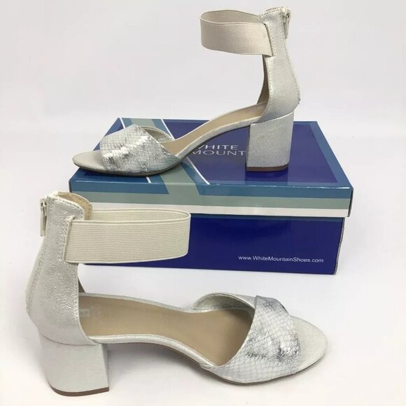 White Mountain Womens Evie Dress Sandals Silver 8M - Picture 2 of 6